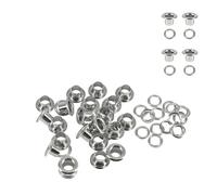 WedDecor 4mm Silver Long Barrell Eyelets with Washers Durable Grommets for Leather Crafts, DIY Arts & Craft Projects, Sewing, Ideal for Clothing, Bags & Scrapbooking, Pack of 100