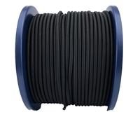 WedDecor 4mm Wide Bungee Rope Shock Cord, Stretchy Strap, Round Elastic String for Sewing, Canopy Ties, Kayaks, Backpacks, Tent Poles, Tarpaulins, DIY Craft Projects, Black, 50 Metres