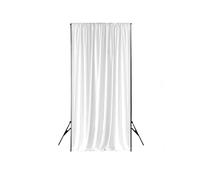 WedDecor 4x1m White Spandex Backdrop Wrinkle Free Photo Booth Backdground | Smooth Pleated Curtain With Rod Pocket, Washable Fabric Photo Background for Weddings, Parties, Events & Stage Decorations