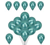 WedDecor 5 Inch Shiny Green Metallic Latex Balloons 25 Pcs