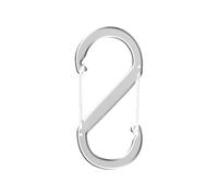 WedDecor 5 Pcs Carabiner Clips, Double Sided Stainless Steel Snap Hook, Heavy Duty Rope Connector, Carabiner Keychain Clips for Camping, Hiking, Traveling, Fishing, Backpack, Silver