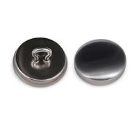 WedDecor 50 Pieces Blank Button 44.2mm Self Cover Aluminium Buttons Sewing Buttons Decorative Round Badge Button Parts for Clothing Repair, DIY Crafts, Accessories & Handmade Projects, Silver