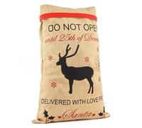 WedDecor 50 x 70cm Large Christmas Santa Sack Reindeer Printed Stocking | Xmas Gifts Bags for Kids, Jumbo Sacks for Stockings Gifts in Christmas, Xmas Party Supply, Reindeer