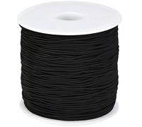 Weddecor 500m x 1mm Black Cord Trim Elastic, Smooth Finish Sewing Thread for Knitting, Arts & Craft Accessories, Jewelry Making, Clothing, Safety Mask Making