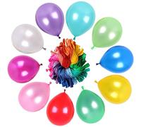 WedDecor 500pcs Latex Balloons 10" Large Assorted Bright Colours Air or Helium Use Colourful Party Balloons For Kids Birthday Party Anniversary Wedding Decoration Accessory (Multicolour)