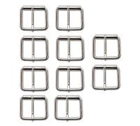 WedDecor 50mm Silver Roller Buckle for Bag Making & Belts Durable Metal Strap Fastener Rustproof for Leather DIY Projects, Footwear, Backpacks, Crafts & Repairs, 10pcs
