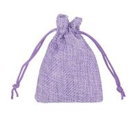 WedDecor 50pcs Burlap Hessian Bags with Drawstring 7cm x 9cm Jute Reusable Fabric Gift Bag for Vintage Mesh Wedding Favour Jewelry Pouches Drawstring Wedding Party Supplies, Purple