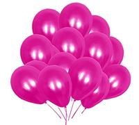WedDecor 50pcs Hot Pink Latex Balloon 10" Large Helium Grade Balloons Birthday Balloons for Kids Party Anniversary, Wedding Decoration Event Supplies Accessories