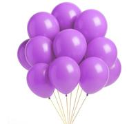 WedDecor 50pcs Light Purple Latex Balloon 10" Large Helium Grade Balloons Birthday Balloons for Kids Party Anniversary, Wedding Decoration Event Supplies Accessories