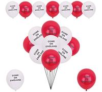 WedDecor 50pcs Red & White England Latex Balloon 10" Large Helium Grade Balloons Birthday Balloons for Kids Party Anniversary, Wedding Decoration Event Supplies Accessories