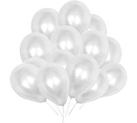 WedDecor 50pcs White Latex Balloon 10" Large Helium Grade Balloons Birthday Balloons for Kids Party Anniversary, Wedding Decoration Event Supplies Accessories