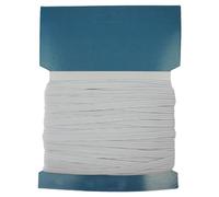 WedDecor 5m Elastic, Flat Elastic Band 6mm Elastic Cord White Earloop Cord Elastic Strap for DIY Sewing Craft, Elastic Stretchy Strap Cord Roll