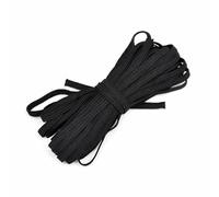 WedDecor 5mm Elastic, Black Elastic Cord for Masks 5mm Elastic for Masks 5mm Flat Elastic Cord for Masks,Thin Elastic for Dressmaking Waistband Headbands, 10 Metres
