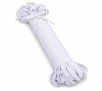 WedDecor 5mm Elastic, White Elastic Cord for Masks 5mm Elastic for Masks 5mm Flat Elastic Cord for Masks,Thin Elastic for Dressmaking Waistband Headbands, 50 Metres