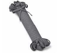 WedDecor 5mm Flat Elastic Band for Sewing, Thin Elastic Cord for Arts and Crafts, DIY for Dressmaking, Waistband, Thread for Bracelet, Haberdashery and Cloth Size Adjusment, Dark Grey, 50 Metres