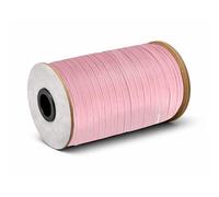 WedDecor 5mm Flat Elastic Band for Sewing, Thin Elastic Cord for Arts and Crafts, DIY for Dressmaking, Waistband, Thread for Bracelet, Haberdashery and Cloth Size Adjusment, Pink, 100 Metres