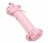 WedDecor 5mm Flat Elastic Band for Sewing, Thin Elastic Cord for Arts and Crafts, DIY for Dressmaking, Waistband, Thread for Bracelet, Haberdashery and Cloth Size Adjusment, Pink, 50 Metres