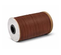 WedDecor 5mm Flat Elastic Band for Sewing, Thin Elastic Cord for Arts and Crafts, DIY for Dressmaking, Waistband, Thread for Bracelet, Haberdashery and Cloth Size Adjusment, Brown, 100 Metres