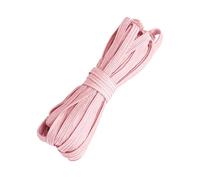 WedDecor 5mm Flat Elastic Band for Sewing, Thin Elastic Cord for Arts and Crafts, DIY for Dressmaking, Waistband, Thread for Bracelet, Haberdashery and Cloth Size Adjusment, Pink, 10 Metres
