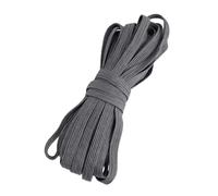 WedDecor 5mm Flat Elastic Band for Sewing, Thin Elastic Cord for Arts and Crafts, DIY for Dressmaking, Waistband, Thread for Bracelet, Haberdashery and Cloth Size Adjusment, Dark Grey, 25 Metres