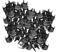 WedDecor 5mm Iron Flat Head Round Spike Stud Rivets with Prong for Decorating Belts, Bags, Shoes, Leathercraft, Punk & Goth Fashion Accessories, Gunmetal, 100pcs