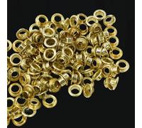 WedDecor 5mm Self-Piercing Banner Gold Eyelets for Semi-Automatic Eyelet Machine, Durable Iron Grommets Without Washers for Banners, Pool Cover or Signs, 500pcs