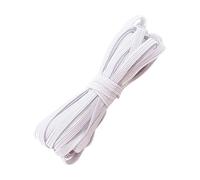 WedDecor 5mm White Flat Elastic Cord for Masks Thin Elastic Cord for DIY Clothing, Dressmaking, Waistband, Dresses, Headbands, 10 Metres