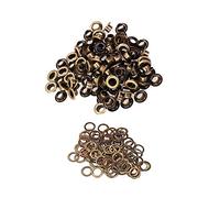 WedDecor 6mm Bronze Eyelets Grommets with Washer, Durable, for Clothes and Leather Crafts in Arts and Sewing Projects, Bags, Scrapbook, 100pcs