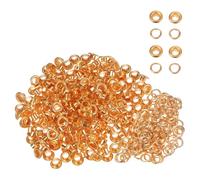 WedDecor 6mm Rose Gold Brass Eyelets Grommets with Washers for Clothing, Baby Dolls, Sewing, Bags, Scrapbook, Leather Work, DIY Projects and Rust Proof, 100pcs