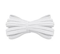 WedDecor 6mm Wide Elastic Cord, Smooth Finish, Strong & Stretchy Elastic Band Flat Elastic String for Knitting, Arts & Craft Accessories, Sewing Clothing (White, 1 Metre)