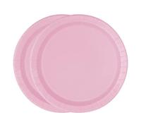 WedDecor 7" (18cm) Round Dessert Disposable Paper Plates Lovely Pink Colour Tableware for Picnics, Weddings, Birthdays, Anniversaries, Baby Showers & Christmas Events, Pack of 8