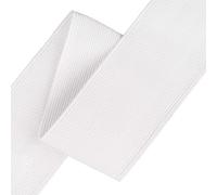 WedDecor 75mm Wide Flat Elastic Band for Sewing, Waistband, Haberdashery, Clothing, Arts & Crafts, Elastic Cord DIY for Dressmaking, Headbands, Trouser, Wig Band, White, 2 Metres