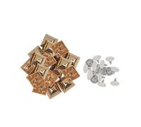 WedDecor 7mm Brass Pyramid Shape Spike Studs High Cone Rivets with Pins for Decorating Belts, Bags, Shoes, Leathercraft, Punk & Goth Fashion Accessories, Gold, 50pcs