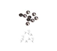 WedDecor 7mm Round Dome Head Punk Studs Mushroom Rivets with Back Pins for Dog Collars, Bags, Leathercraft, Goth Clothing, Scrapbooking, DIY Projects, Gunmetal, 100pcs