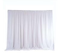 WedDecor 8 X 4 Metres White Polyester Background, Wrinkle-Free Backdrop Curtain for Weddings, Parties, Bridal Shower, Birthdays, Baby Shower, Photography and Home Decor