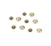Weddecor 9.5mm x 6mm Bronze Cone Punk Spike Screw Back Studs Rivets for Leather Craft, DIY Work, Bags, Belts, Embellishment (Pack of 50)