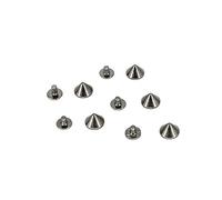 Weddecor 9.5mm x 6mm Gunmetal Cone Punk Spike Screw Back Studs Rivets for Leather Craft, DIY Work, Bags, Belts, Embellishment (Pack of 50)