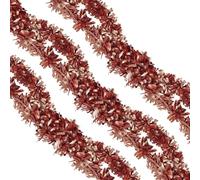 WedDecor 9cm Xmas Tinsel Garland for Xmas Tree Decorations, 2 Metre Thin Xmas Tinsel Garland for Indoor and Outdoor Party Xmas Hanging Chritmas Decorations, Xmas Events, Party Supplies, Rose Pink