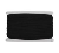 WedDecor 9mm Elastic Flat Heavy Stretch Sewing Bands For Garment Skirt, Trouser Art and Craft Waistband Elastic Cord for Bracelet Making, Clothing, Dress Making, Black, 3 Metres