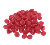 WedDecor Adjustable Cord Lock Silicone Toggles Buckle Elastic Cord Adjuster for Drawstring Face Covering Non-Slip Toggle Stopper Adjustment Buckle Supplies (9.5mm, Red, 50pcs)