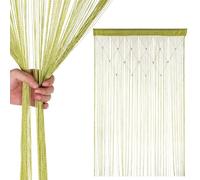 WedDecor Apple Green Glitter Beaded String Curtains, Fringe Curtains for Doors, Backdrops, and Celebrations - Perfect for Weddings, Parties, Window Screens, and Divider Decorations, (100cm x 200cm)