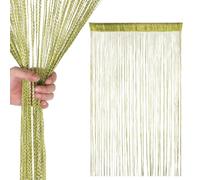WedDecor Apple Green Glitter String Curtains, Fringe Curtains for Doors, Backdrops, and Celebrations - Perfect for Weddings, Parties, Window Screens, and Divider Decorations, (100cm x 200cm)