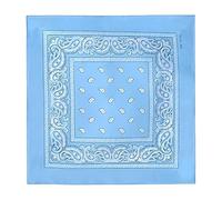 WedDecor Bandana Cotton Unisex Head Scarf Wide Headband Lightweight, Breathable Fashion Accessory for Riding, Hiking, Fishing, Cycling, Outdoor Activities, Light Blue, 54cm
