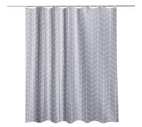 WedDecor Bathroom Shower Curtain Waterproof Mould Free Mildew Resistant, Heavy Duty 100% Polyester Fabric Curtains Liner Washable & Wipe Clean with 12 Curtain Hooks, Classic Arrows Grey, 180x200cm