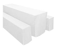 WedDecor Beer Bench & Table Flat Cover - Durable, Waterproof, and Stain-Resistant Polyester Fabric Protective Cover for Outdoor Beer Tables & Benches, Easy to Clean, White, Set of 1