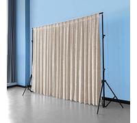 WedDecor Beige Velvet Back Drop, Sequin Photography Backdrop Curtain for Party Prom Wedding, Birthday, Events, Banquet, Photo Studio Backgrounds Backdrop, 3 x 3M, 1pc