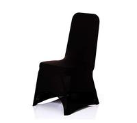 WedDecor Black Banquet Protective Chair Cover Stretchable Cover for Weddings Decoration, Conferences, Events, Birthday & Christmas Parties, Hotel, Restaurant, 100pcs