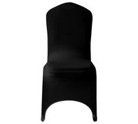 WedDecor Black Chair Cover Spandex Stretchy Fabric Removable Elasticated Dining Chair Protector Slipcovers For Wedding, Birthday, Banquet, Hotel, Party Supplies Decoration