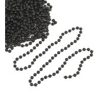 WedDecor Black Christmas Metallic Bead Garland 9 Metres Shiny Pearl String for Xmas Tree Decoration, Beaded Tinsel Chain for Crafts, Ornaments, Holiday & For Festive Decor, 1pc