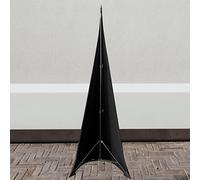 WedDecor Black Double Sided Stretchable Tripod DJ Speaker Stand Cover for Weddings, Banquets, Birthdays, Reception, Parties, Special Events, Washable, 5pcs